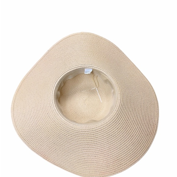 Large Floral Straw Hat - Pink and Yellow - Picture 3 of 5